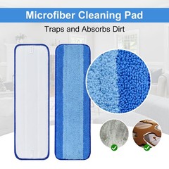 8 Pack Microfiber Cleaning Pad for Bona, 4+2+2blue&grey