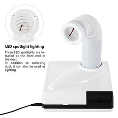 Dental Lab Dust Collector Vacuum Cleaner 60W W/LED Light Dentistry VacuumCleaner