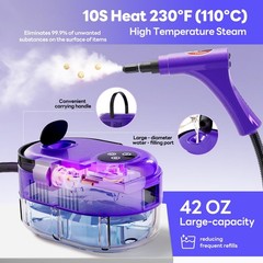 Handheld Steam Cleaner, 10s Fast Handheld Heating Steamer for Cleaning 15-in-1 H