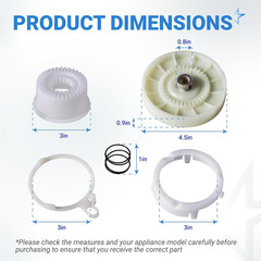 W10721967 Pulley Clutch Kit W10006384 Drive Belt W10528947 Basket As Pictured