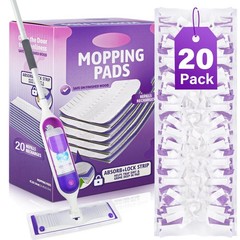 EHADOO Mop Pads Refills for Swiffer Power Mop: 20 Pcs Wet Dry 20
