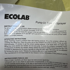 1 ECOLAB 92652602 Ecolab Pump-Up Foamer / Sprayer Capacity: 32 oz
