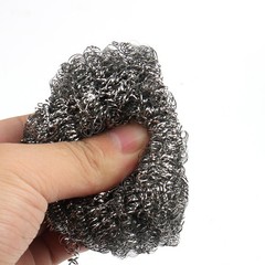 Household Kitchen Stainless Steel Pot Pan Scrubber Cleaning Ball Tool 2Pcs