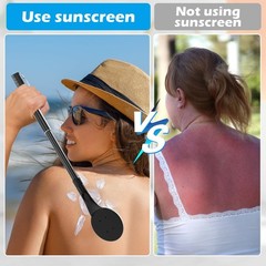 Lotion Applicator for Back, 25.7” Long Handle Back Applicator, Black