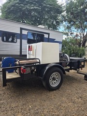 10 ft pressure washing trailer Honda Gx390, CAT pump, Gas Gen, Air Comp, 180 Gal