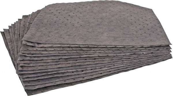 100 Pack Universal Sorbent Pads, 17″ Long x 15″ Wide, Gray, Polypropylene