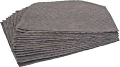 100 Pack Universal Sorbent Pads, 17″ Long x 15″ Wide, Gray, Polypropylene