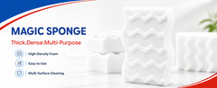 3X Density Magic Sponge Eraser, 100 Pack Melamine Sponge Cleaning Eraser Bulk,