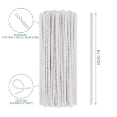100 Pcs Pipe Cleaners, Cotton & Iron Wire Cleaner, 6-Inch Pipecleaners…
