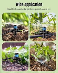 Pawfly 30 Pcs 30pcs Two-Way Drip Irrigation Emitters Sprayer, Blue