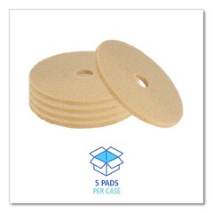 Boardwalk 4027ULT 27 in. Burnishing Floor Pads – Tan (5/Carton) New