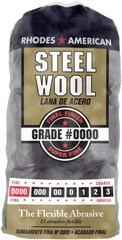 Steel Wool 0000 12 pad Fine Grade Rhodes, American Final Finish Super Fine