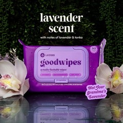 goodwipes XL Flushable Wet Wipes Lavender 418 Count 8 Pack + Travel Pack