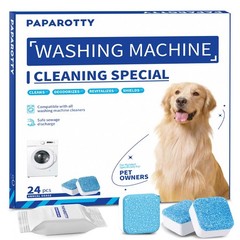 PAPAROTTY Washing Machine Cleaner Tablets – 24 1 Count (Pack of 24), Blue