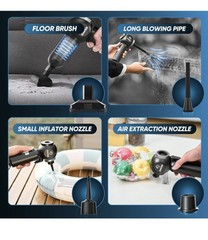 SAKER SW-102 6-in-1 Cordless Handheld Vacuum 12V Bagless 0.2L Tools