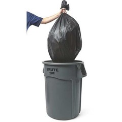 Rubbermaid Commercial Fg264307blue 44 Gal Round Recycling Bin, Open Top, Blue,
