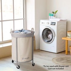 Round Replacement Commercial Laundry Hamper Canvas Bag for Model 290R White