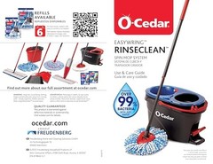 O-Cedar Rinseclean Spin Mop Bucket System Clean Clean Water Removes 99 Of