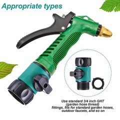 Hotop 6 Pcs Garden Hose Shut Off Valves Plastic Connect Water 3/4 inch, Blue