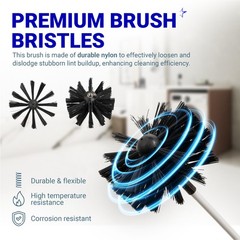 Upgraded 60-Feet Dryer Vent Cleaner Kit with Drill Attachment — As Pictured