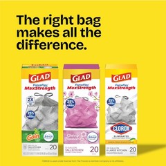 Glad Tall Kitchen Trash Bags 13 Gallon Maxstrength Cherry Blossom Garbage Bags