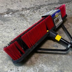 QUICKIE Jobsite Broom Soft/Stiff Combo 24″ X 63″ Red & Black 635SU