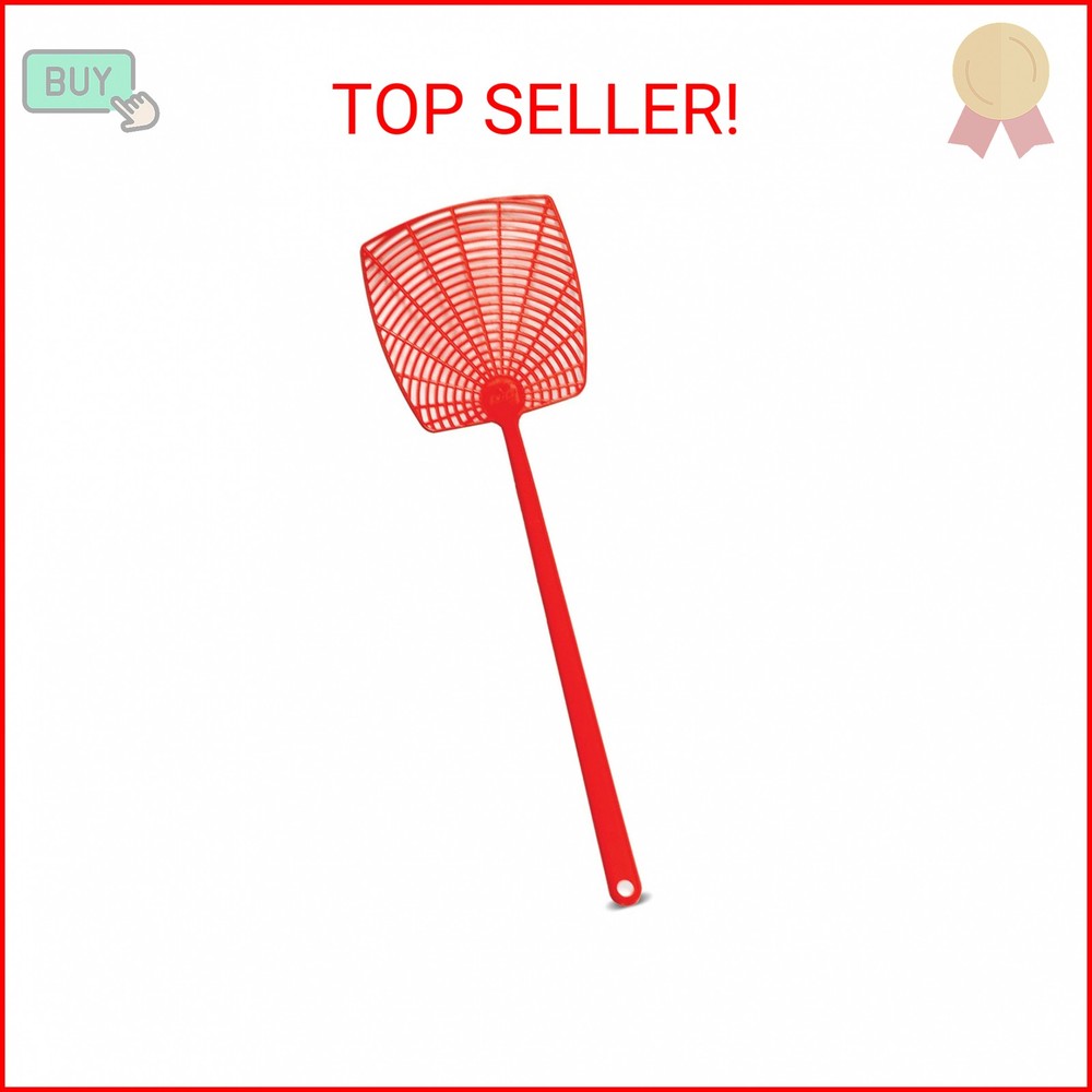 PIC 274-INN Plastic Fly Swatter Assorted Neon Plastic Fly Swatter – Single Orang