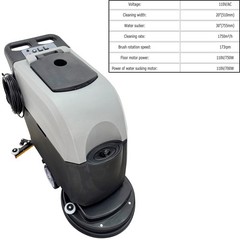 110V Electric Auto Floor Cleaner Scrubber Floor Cleaning Machine 10.6Gal+13.2Gal