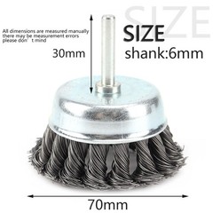 Wire Brush Wheel Cup Brush Set 3pcs,Wire Brush for Drill Coarse Carbon Steel
