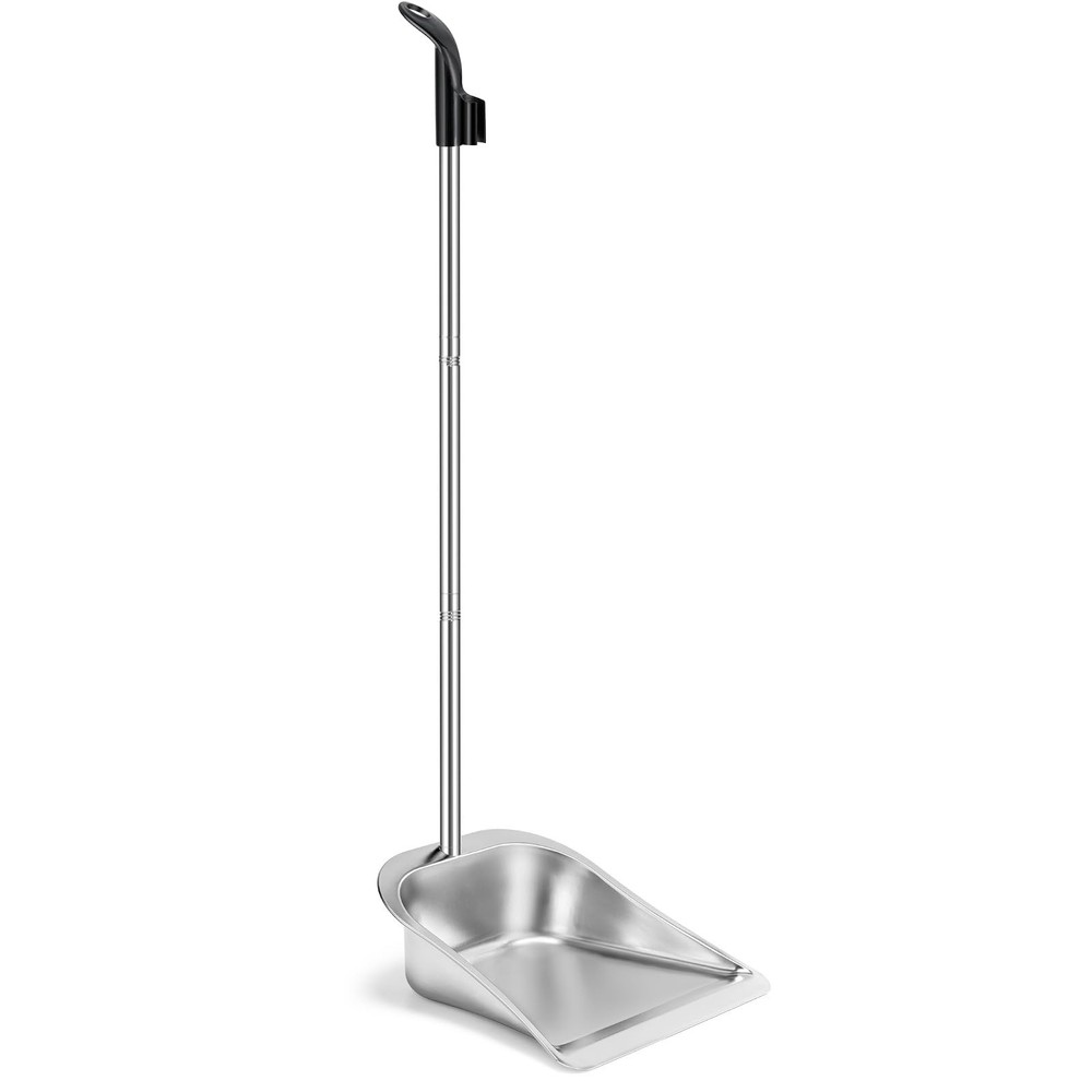 Yangbaga Dust Pans with Long Handle – 35”Heavy Duty dustpan only, Silver