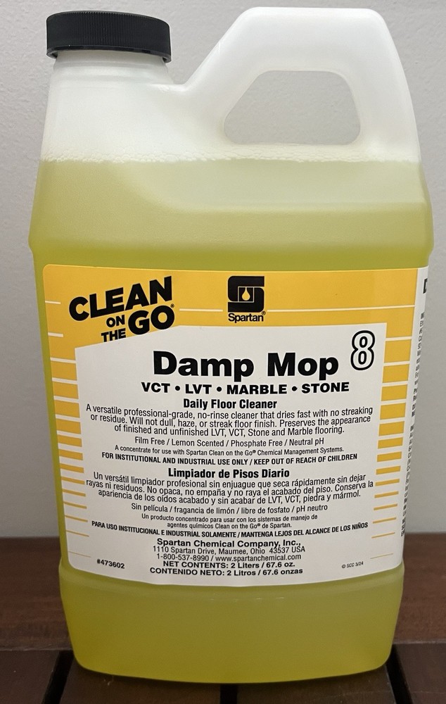 Damp Mop 8 Clean On The Go Film Free Neutral Detergent, Lemon Scent, 8 Liters