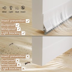 KNEELISA 39”X 1 Pack Rubber Door Sweep Bottom Exterior & 1 Pack, White