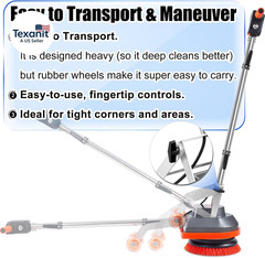 Commercial Floor Scrubber Machine, Heavy Duty Orbital Floor Cleaner, Multi-Funct