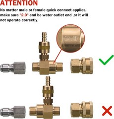 M MINGLE Adjustable Chemical Injector Kit for Pressure Washer, Soap Clear