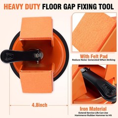 Floor Gap Fixer Tool for Laminate, LVP, Vinyl Plank & Engineered Black Orange