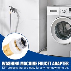 Dishwasher Snap Coupling Adapter, Faucet Adapter 3/4 Inch, golden white black