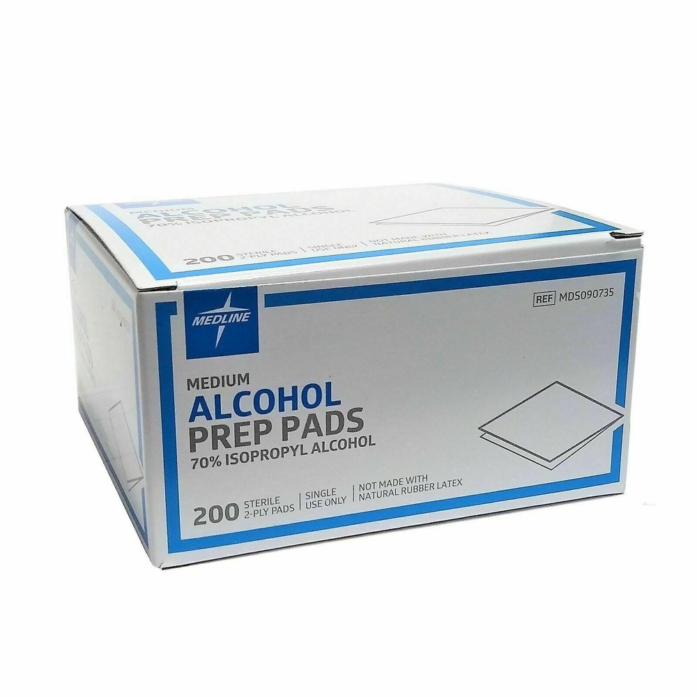 *1-Pack* Medline Alcohol 200 Prep Pads Sterile 2-Ply Medium MDS090735