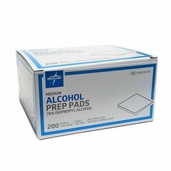 *15-Packs* Medline Alcohol 200 Prep Pads Sterile 2-Ply Medium MDS090735