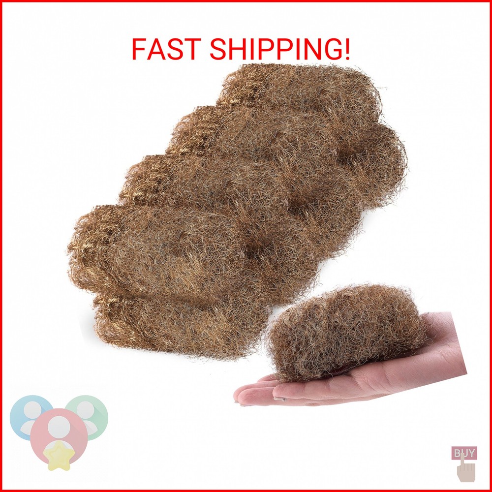 Teenyyou 8 Pcs Fine Grade Brass Wool Pads 0.7 Ounce Bronze Wool 0000 Copper Soft