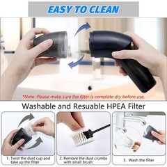 Hayousui 4.3Kpa Keyboard Vacuum Cleaner Mini：Handheld Computer Black