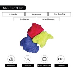 New Color Terry Towel Rags for Multipurpose Cleaning – 10 lbs. Compressed Box