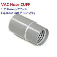 VACUUM HOSE CUFF Expander adapter connector 1.5″ hose 2″ Tool gray carpet Clean