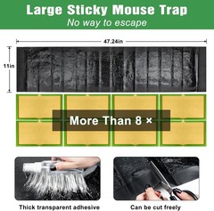6 Pack Sticky Mouse Trap, Super Large 47.2 * 11” Glue Traps for Mice and Rats