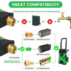 DUSICHIN Foam Cannon Pressure Washer Gun+Foam Cannon+Dual Connector+Nozzle