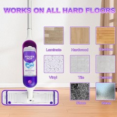 6 Pack Reusable Mop Pads for Swiffer PowerMop, Power 6 PACK, Purple