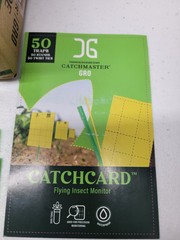 50 Catchmaster Flying Insect Monitor Glue Traps with Stands and Twist Ties NEW