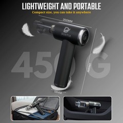 Dustix Cordless Handheld Car Vacuum Cleaner Powerful 20000Pa Triple Gear Mini
