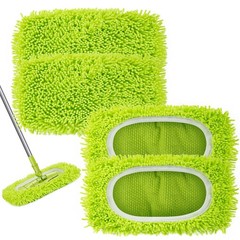 Unoutur Reusable Dry Sweeping Cloths Microfiber Wet Mop Pads Compatible Green
