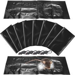 Qualirey 23.6″ 8 Pack Sticky Mouse Trap Mats with 4 23.6 x 10.8 Inches, Black