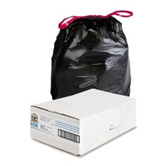 Genuine Joe GJO01230 Drawstring Trash Can Liner 30 Gal Black